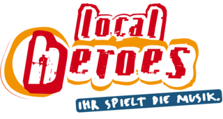 Logo mit den Wörtern "Local Heroes, Ihr spielt die Musik"